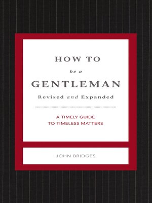 cover image of How to Be a Gentleman